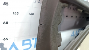 Door trim panel rear right Audi A6 C7 12-18 beige, beige leather, insert, brown top, with backlight, scratches, broken, broken mount