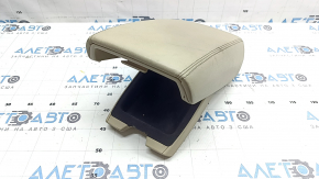 Audi A6 C7 12-18 center console armrest, beige leather, 2 pieces, dry-cleanable