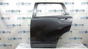 Bare rear left door Honda CRV 17-22 graphite NH797M, with upper chrome molding, dents, scratches on the molding