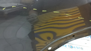 Bare rear left door Honda CRV 17-22 graphite NH797M, with upper chrome molding, dents, scratches on the molding