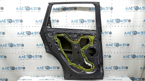 Bare rear left door Honda CRV 17-22 graphite NH797M, with upper chrome molding, dents, scratches on the molding