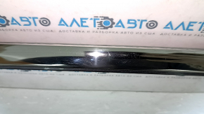 Bare rear left door Honda CRV 17-22 graphite NH797M, with upper chrome molding, dents, scratches on the molding