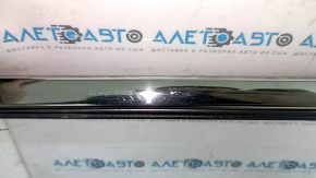 Bare rear left door Honda CRV 17-22 graphite NH797M, with upper chrome molding, dents, scratches on the molding