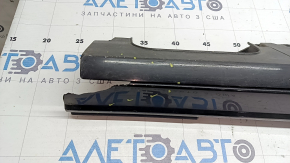 Right threshold for Audi A6 C7 16-18, S-line, black, pressed, scratches, missing fragments
