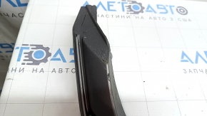 The rear bumper lip of the Audi A6 C7 16-18 restyling s-line is gray, scratches, cracked fasteners, broken fastener, chips