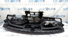 Audi A6 C7 16-18 Restyling Front Dashboard with AIRBAG, without projection, brown, beige lower trim, with trim