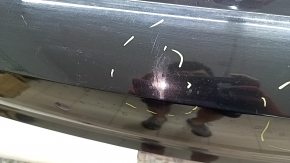 Bare rear bumper for Audi A6 C7 16-18, S-line restyling, with parking sensors, no cap, black, missing fragment, scratches, chips, cracked mounts