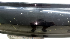 Bare rear bumper for Audi A6 C7 16-18, S-line restyling, with parking sensors, no cap, black, missing fragment, scratches, chips, cracked mounts