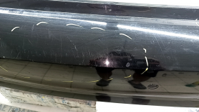 Bare rear bumper for Audi A6 C7 16-18, S-line restyling, with parking sensors, no cap, black, missing fragment, scratches, chips, cracked mounts