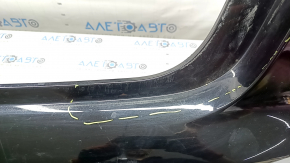 Bare rear bumper for Audi A6 C7 16-18, S-line restyling, with parking sensors, no cap, black, missing fragment, scratches, chips, cracked mounts