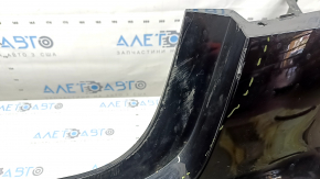Bare rear bumper for Audi A6 C7 16-18, S-line restyling, with parking sensors, no cap, black, missing fragment, scratches, chips, cracked mounts
