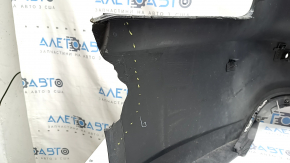 Bare rear bumper for Audi A6 C7 16-18, S-line restyling, with parking sensors, no cap, black, missing fragment, scratches, chips, cracked mounts