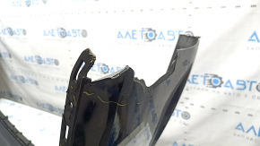Bare rear bumper for Audi A6 C7 16-18, S-line restyling, with parking sensors, no cap, black, missing fragment, scratches, chips, cracked mounts