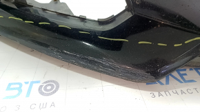 Bare front bumper for Audi A6 C7 16-18, S-line restyling, with parking sensors, no cap, black, scratches, chips, cracked, missing lower grille fragments