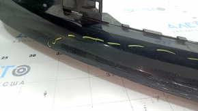 Bare front bumper for Audi A6 C7 16-18, S-line restyling, with parking sensors, no cap, black, scratches, chips, cracked, missing lower grille fragments
