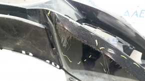 Bare front bumper for Audi A6 C7 16-18, S-line restyling, with parking sensors, no cap, black, scratches, chips, cracked, missing lower grille fragments