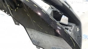 Bare front bumper for Audi A6 C7 16-18, S-line restyling, with parking sensors, no cap, black, scratches, chips, cracked, missing lower grille fragments