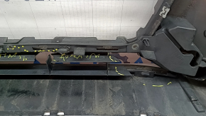 Bare front bumper for Audi A6 C7 16-18, S-line restyling, with parking sensors, no cap, black, scratches, chips, cracked, missing lower grille fragments
