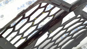 Front bumper grille left Audi A6 C7 16-16 chrome molding, cracked chrome molding, cracked