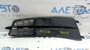 Right front bumper grille for Audi A6 C7 16-16 chrome molding, missing mesh fragment