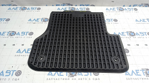 Black rear left rubber floor mat for Audi A6 C7 12-18