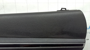 Door trim panel rear right Hyundai Tucson 22-26 black with black insert fabric, armrest black leather, chrome molding with black gloss, scratches, dry clean, in soot