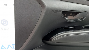 Front right door panel for Hyundai Tucson 22-26, black with black fabric insert, black leather armrest, chrome molding with black gloss, Bose, scratches, dry-cleanable, sooty