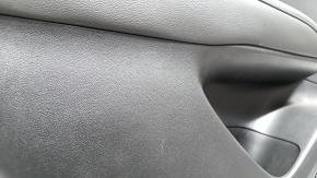 Door trim, rear left, Hyundai Tucson 22-26, black leather with black fabric insert, black leather armrest, chrome molding with black gloss, scratches, dry-cleanable, sooty