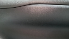 Front left door panel for Hyundai Tucson 22-26, black with black fabric insert, black leather armrest, chrome molding with black gloss, Bose, under the seat memory button, scratches, dry-cleaned, sooty