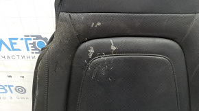 Driver's seat cushion upholstery for Hyundai Tucson 22-26, black leather, perforated, heated, ventilated, melted plastic spots, dry cleanable