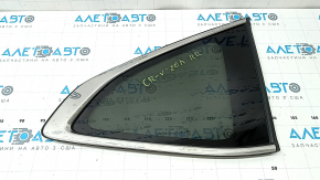 Rear right window, blind glass, Honda CRV 17-22, tinted, scratches on molding, bump