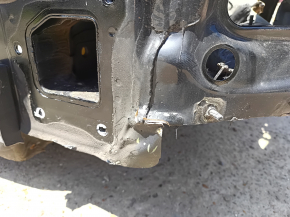 Rear panel of the Audi A6 C7 12-18, 2 parts, on the body, black, tear