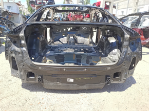Rear panel of the Audi A6 C7 12-18, 2 parts, on the body, black, tear