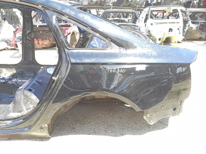 Quarter wing rear left Audi A6 C7 12-18 on the body, black, butt