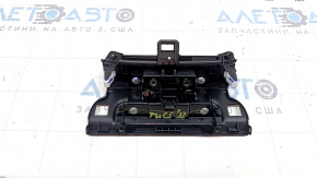 Hyundai Tucson 22-26 black front center console trim with armrest release button