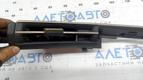Left front panel trim with air vent deflector for Hyundai Tucson 22-26, black, scratched, sooty