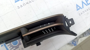 Left front panel trim with air vent deflector for Hyundai Tucson 22-26, black, scratched, sooty