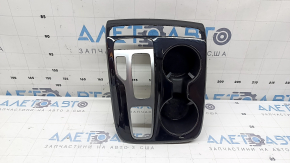 Hyundai Tucson 22-26 center console trim with cup holders for heated seats and selector with buttons, scuffed, scratched