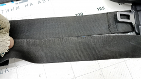 Driver's seat belt with tensioner and squib for Honda CRV 17-22, black, gray trim, worn, needs cleaning