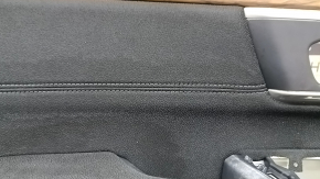 Black front left door panel for Honda CRV 17-22, black fabric armrest, black fabric insert, light wood molding, memory foam, cleanable, scratches, scuffs