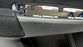 Black front left door panel for Honda CRV 17-22, black fabric armrest, black fabric insert, light wood molding, memory foam, cleanable, scratches, scuffs