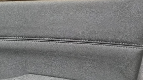 Honda CRV 17-22 black front right door panel, black fabric armrest, black fabric insert, light wood molding, needs cleaning, scuffed