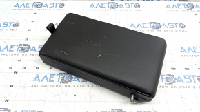 Rear seat armrest, 2nd row, Hyundai Tucson 22-26, black leather, dry-cleanable, melted plastic spots