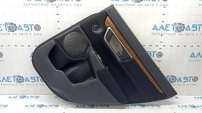 Honda CRV 17-22 black rear right door panel, black fabric armrest, black fabric insert, light wood molding, under the tweeter, for cleaning