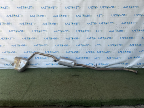 The exhaust pipe with the rear barrel of a Honda CRV 20-22 hybrid is dented.