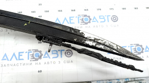 Right longitudinal roof rail for Hyundai Tucson 22-26 for panoramic windows, glossy black, melted rear part