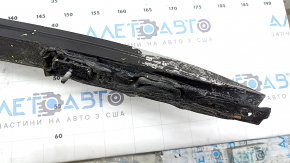 Right longitudinal roof rail for Hyundai Tucson 22-26 for panoramic windows, glossy black, melted rear part