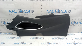 Left rear center console side trim for Hyundai Tucson 22-26, black with chrome, type 1, scratches