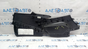 Left rear center console side trim for Hyundai Tucson 22-26, black with chrome, type 1, scratches