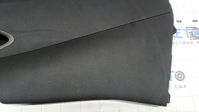 Left rear center console side trim for Hyundai Tucson 22-26, black with chrome, type 1, scratches